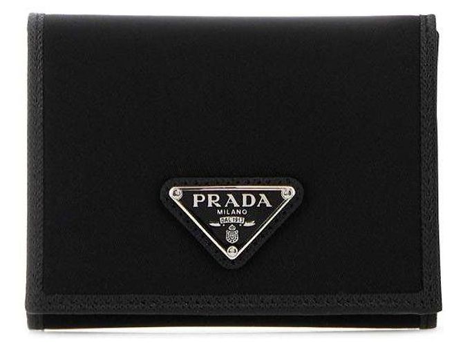 Prada Portafoglio tri-fold in Re-nylon Nero - vista 3