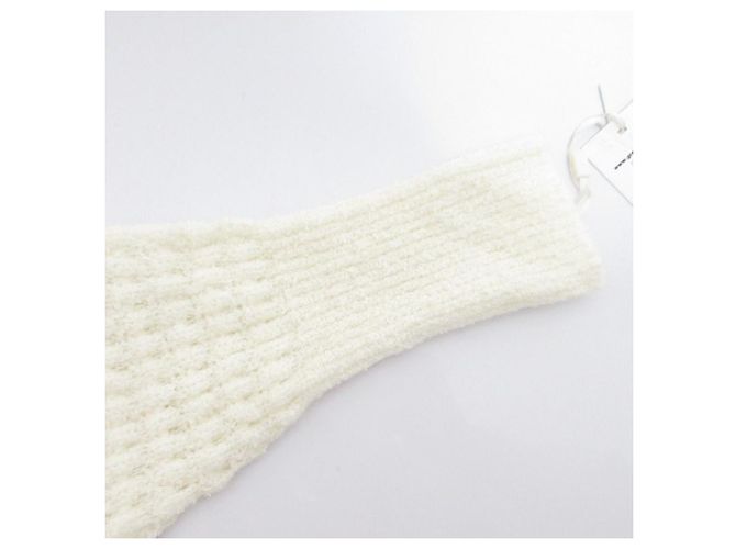 Autre Marque GRACE CONTINENTAL Kurze Strickjacke in Waffeloptik Weiß - Ansicht 6