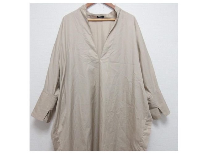 Autre Marque YLEVE Langes Hemdkleid Beige - Ansicht 3