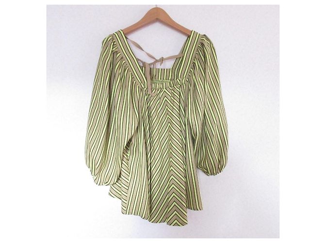 Autre Marque Blusa de rayas efecto lino Grace Class Amarillo - vista 2