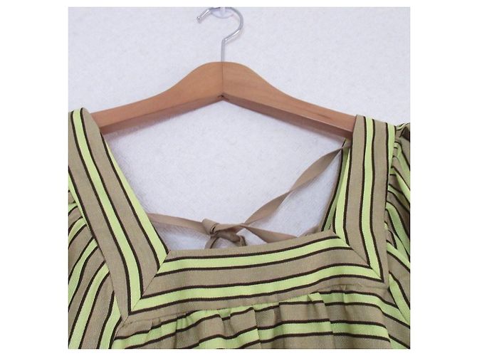 Autre Marque Blusa de rayas efecto lino Grace Class Amarillo - vista 3