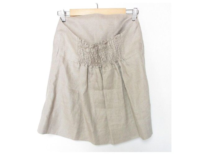 Autre Marque Bustier Chaos de lino con espiga Beige - vista 2