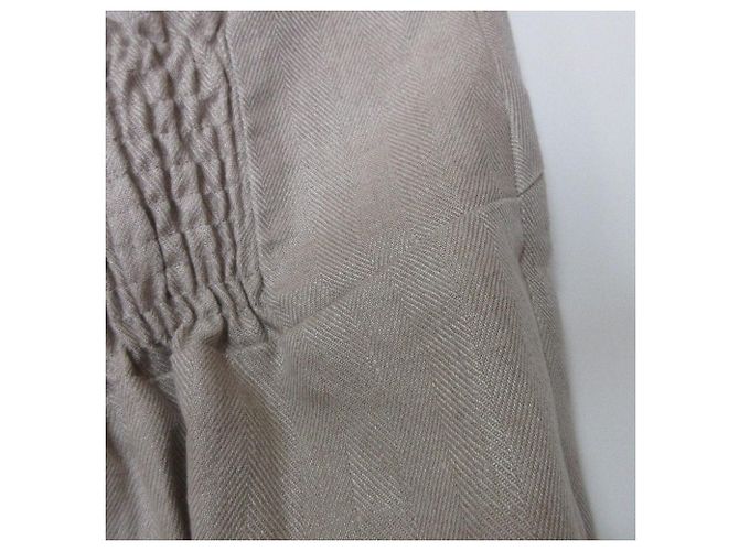 Autre Marque Bustier Chaos de lino con espiga Beige - vista 3
