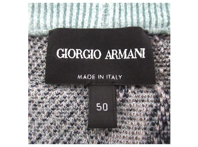 Giorgio Armani Jacquard-Strickpullover Blau Hellblau - Ansicht 5