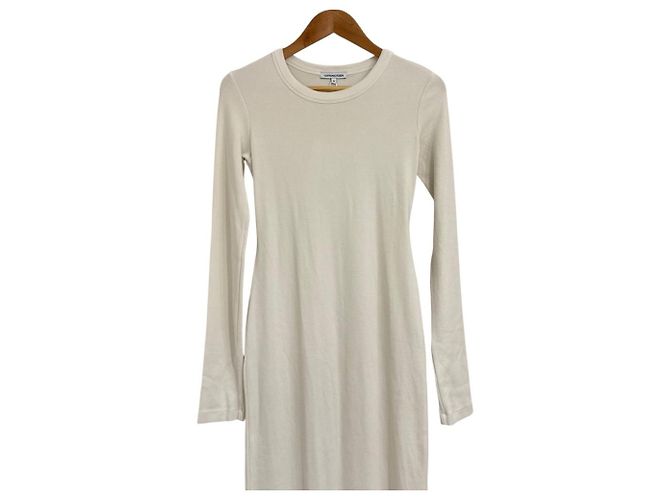 Autre Marque COTTON CITIZEN Rippstrick-Kleid Beige Roh - Ansicht 3