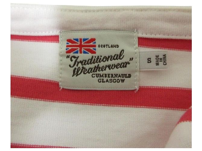 Autre Marque Camicia Basca Traditional Weatherwear LYNE Bianco Rosso - vista 3