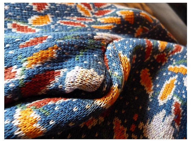 Chaqueta corta de punto estampada Saint Laurent Rive Gauche Blanco Azul Multicolor - vista 6