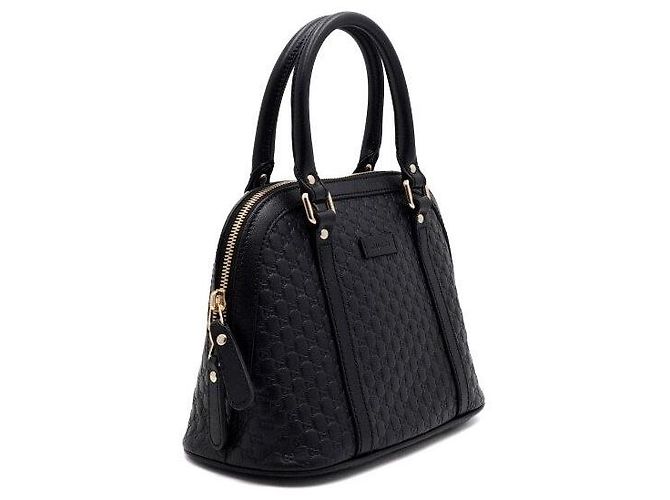 Mini Dome Tote Bag GG Micro Guccissima Nera Borsa a Tracolla - vista 3