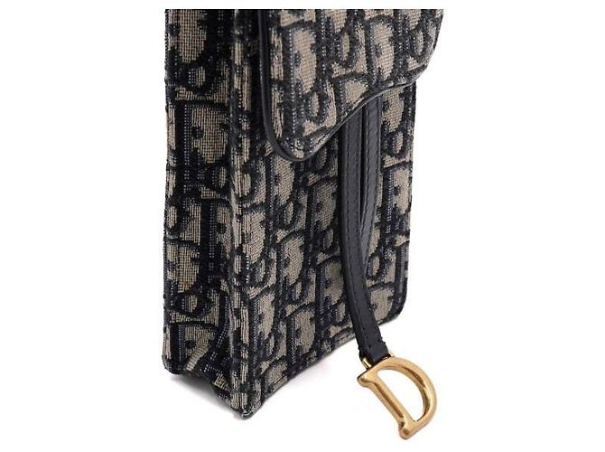 Dior Borsa a tracolla Oblique Saddle Vertical Pouch Mini con catena Blu - vista 10