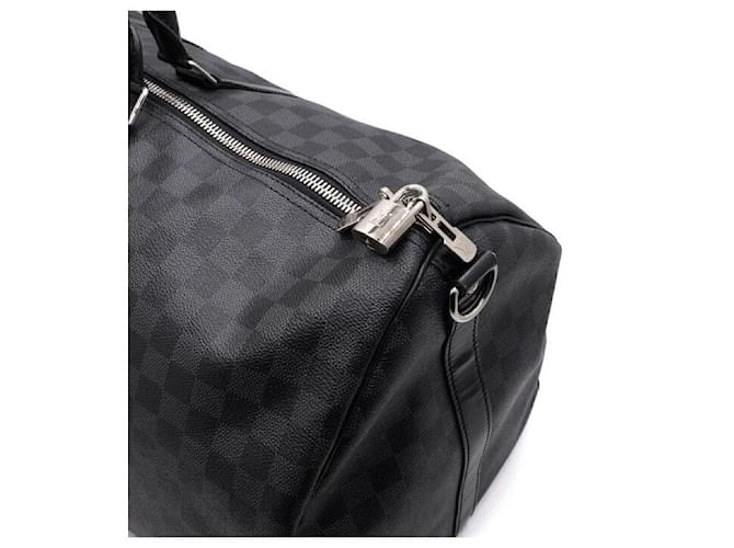 Louis Vuitton Borsa da viaggio Keepall Damier Graphite Marrone - vista 10