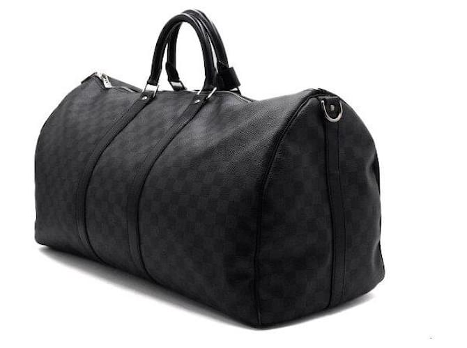 Louis Vuitton Borsa da viaggio Keepall Damier Graphite Marrone - vista 2