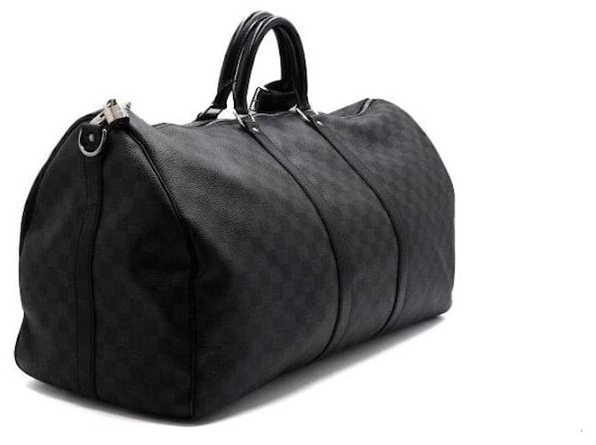 Louis Vuitton Borsa da viaggio Keepall Damier Graphite Marrone - vista 3