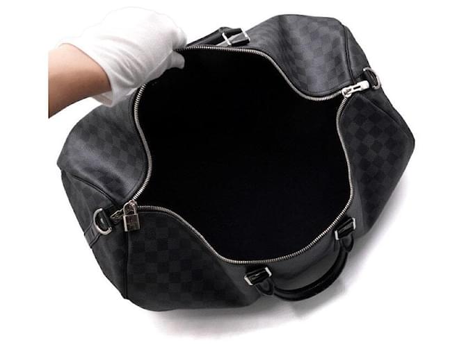 Louis Vuitton Borsa da viaggio Keepall Damier Graphite Marrone - vista 5