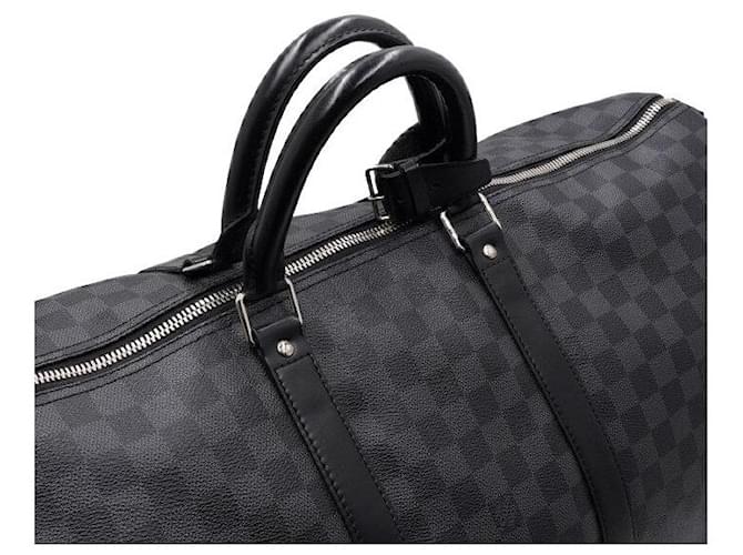 Louis Vuitton Borsa da viaggio Keepall Damier Graphite Marrone - vista 9