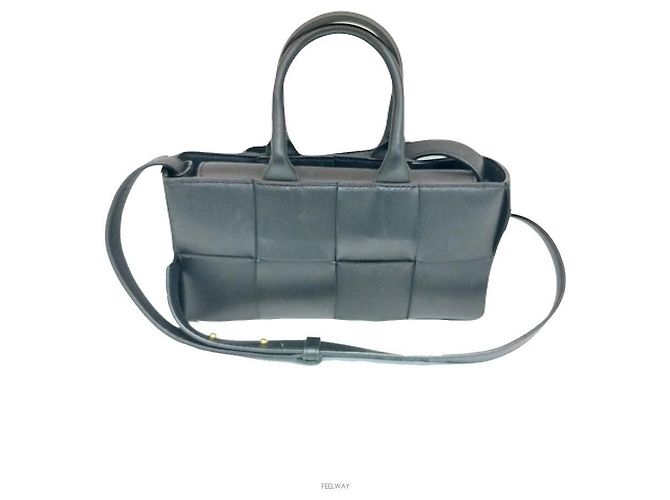 Bottega Veneta Borsa Tote Arco Mini East-West e a Tracolla Nero - vista 2