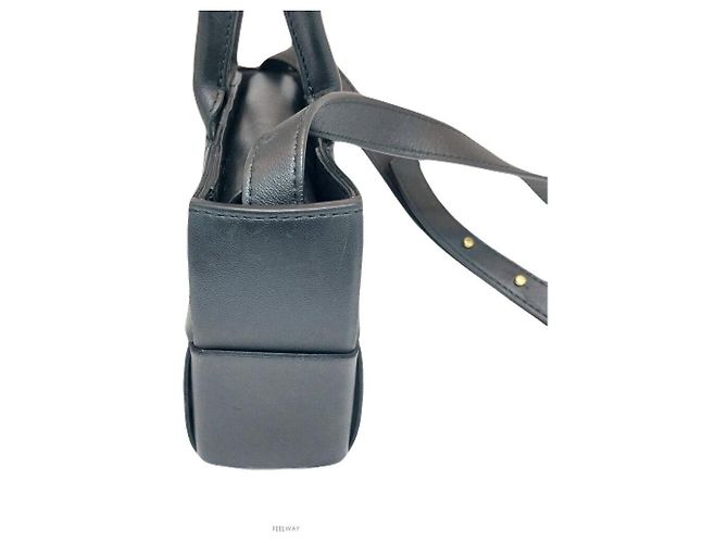 Bottega Veneta Borsa Tote Arco Mini East-West e a Tracolla Nero - vista 3