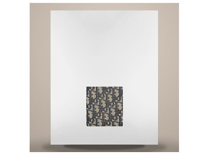 Dior Carteira Beige Black Oblique Jacquard - vista 2