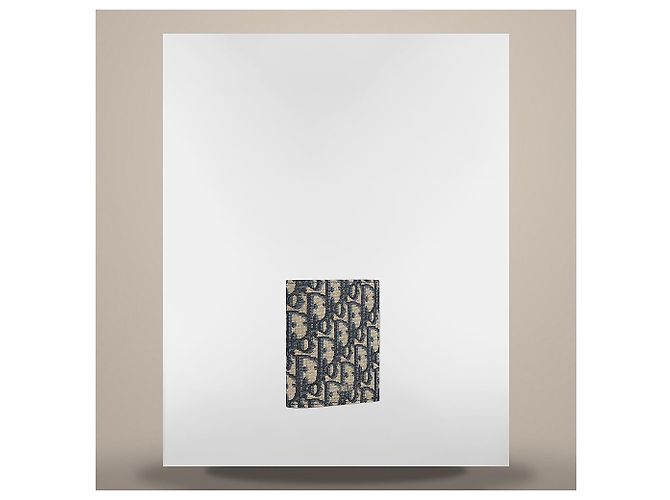 Dior Carteira Beige Black Oblique Jacquard - vista 3