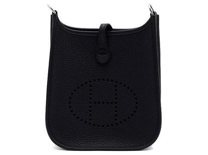Hermès Borsa a tracolla e crossbody Evelyne TPM Amazon Taurillon Clemence Silver Nero - vista 2