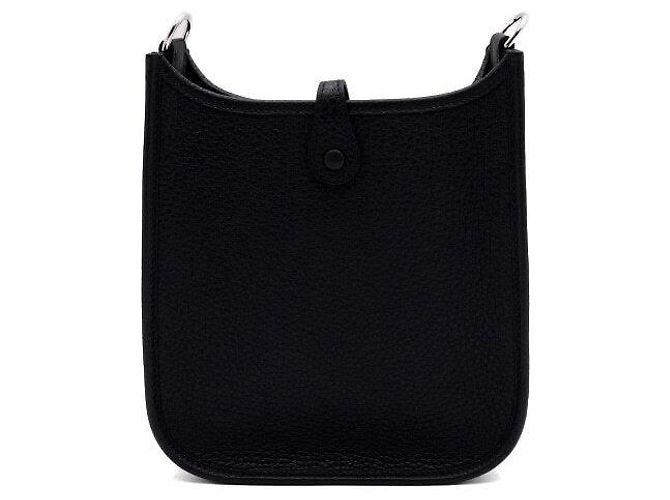 Hermès Borsa a tracolla e crossbody Evelyne TPM Amazon Taurillon Clemence Silver Nero - vista 5