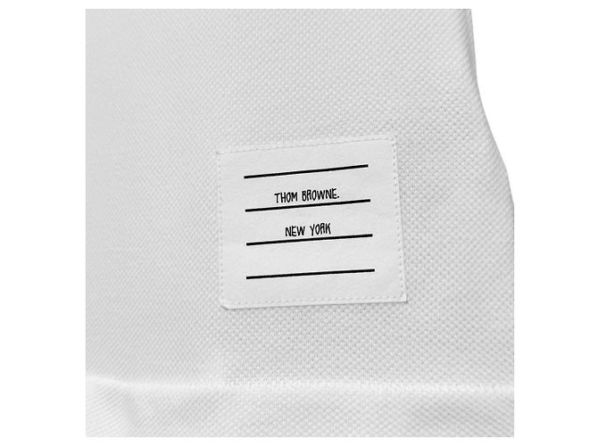 Thom Browne Vestido Mini sin Mangas Capas Plisado Polo para Mujer Blanco - vista 10