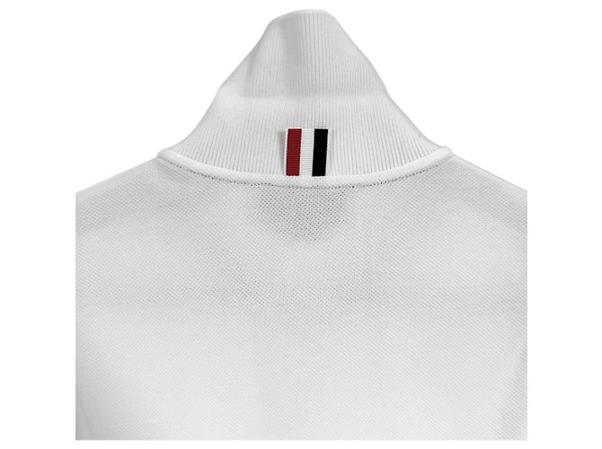 Thom Browne Vestido Mini sin Mangas Capas Plisado Polo para Mujer Blanco - vista 7