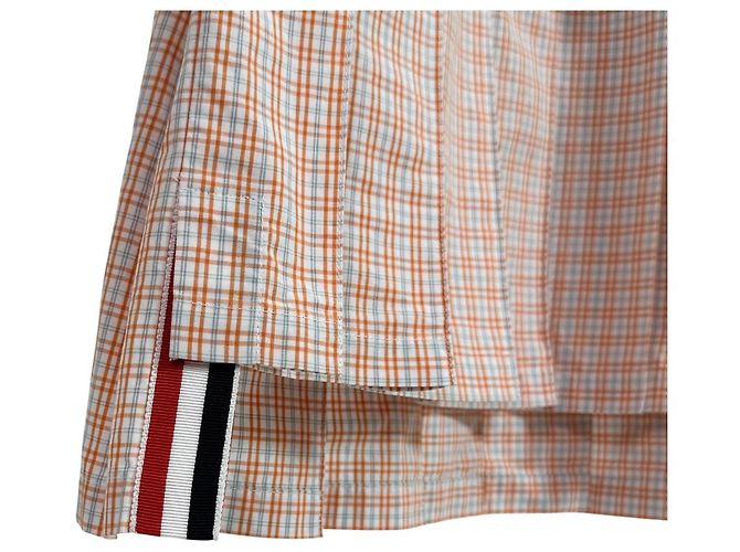 Thom Browne Vestido Mini sin Mangas Capas Plisado Polo para Mujer Blanco - vista 9