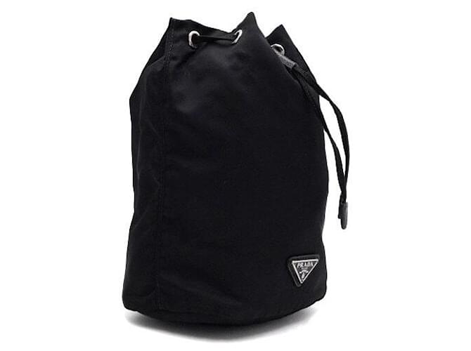 Prada Borsa secchiello Black Re-Nylon con tracolla a coulisse Nero - vista 2