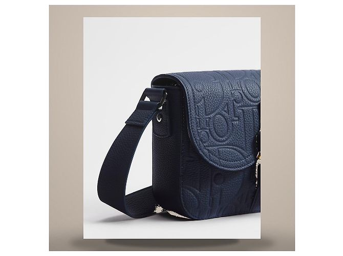 Dior Borsa Messenger con patta Saddle Small Navy Blue Gravity Leather - vista 6