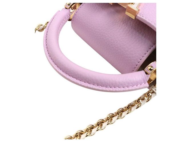 Louis Vuitton Mini Borsa Tote Capucines Rosa - vista 5