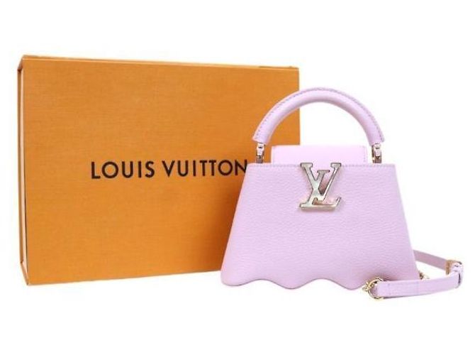 Louis Vuitton Mini Borsa Tote Capucines Rosa - vista 7