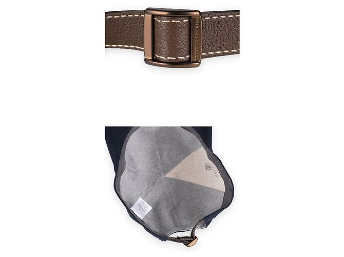 Brunello Cucinelli Cappellino in cotone con logo da uomo Blu - vista 5