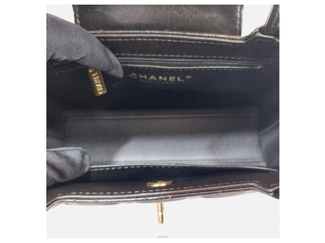 Coco Handle Borsa Chanel Kelly Small Top Handle in pelle Crossbody Nero - vista 6