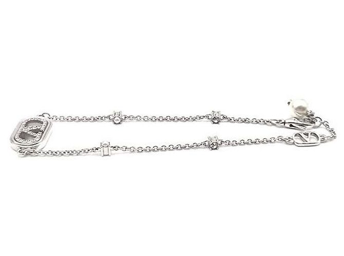 Valentino Bracciale Signature Logo Argento - vista 2