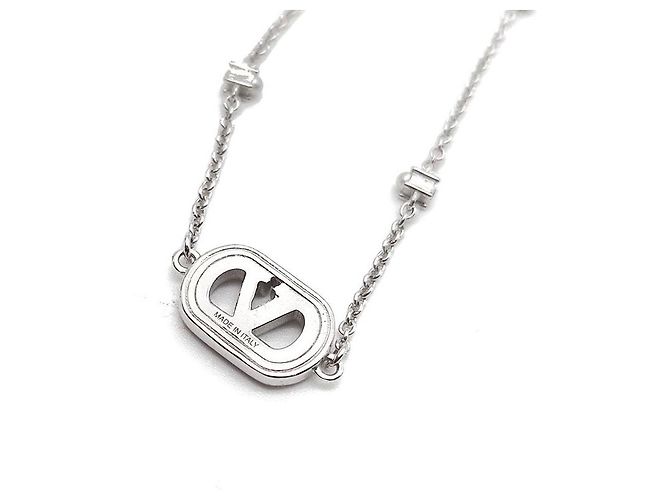 Valentino Bracciale Signature Logo Argento - vista 5
