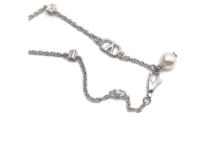 Valentino Bracciale Signature Logo Argento - vista 6