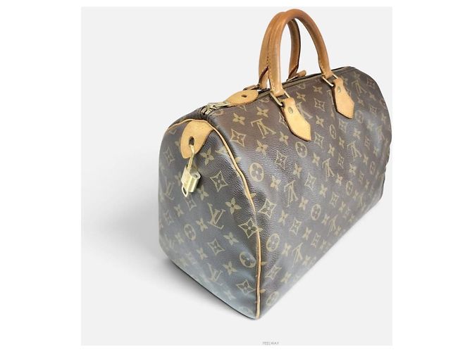 Louis Vuitton Borsa Tote Monogram Speedy Marrone - vista 2