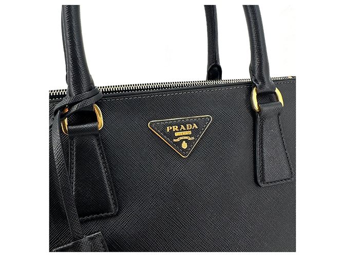 Prada Borsa Tote Saffiano Lux Borsa a Tracolla Nera Nero - vista 12