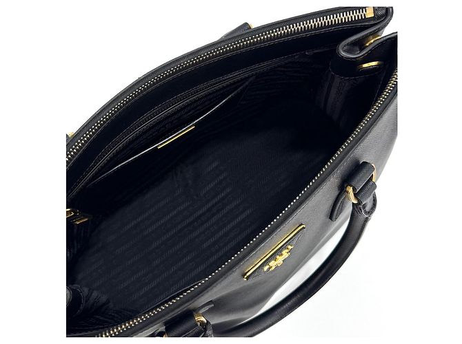 Prada Borsa Tote Saffiano Lux Borsa a Tracolla Nera Nero - vista 13