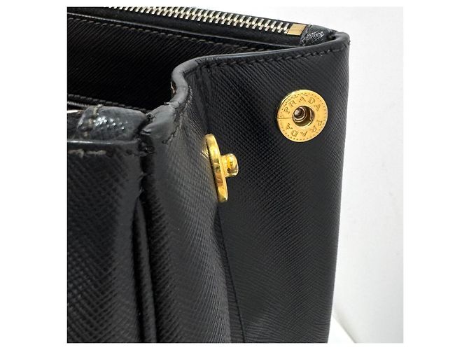 Prada Borsa Tote Saffiano Lux Borsa a Tracolla Nera Nero - vista 15