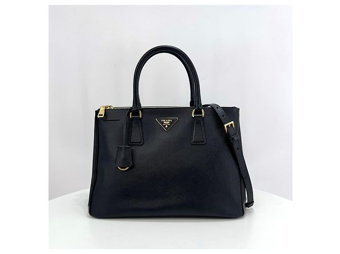 Prada Borsa Tote Saffiano Lux Borsa a Tracolla Nera Nero - vista 17