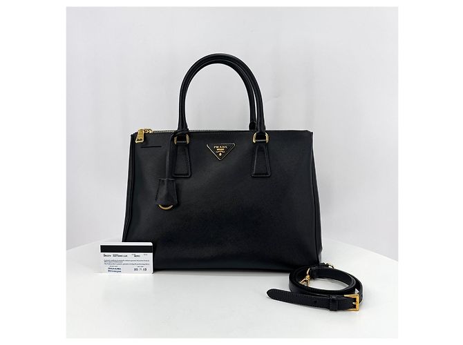 Prada Borsa Tote Saffiano Lux Borsa a Tracolla Nera Nero - vista 20