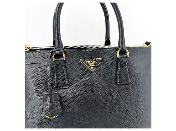 Prada Borsa Tote Saffiano Lux Borsa a Tracolla Nera Nero - vista 22