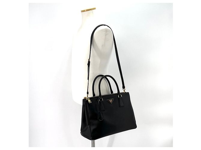 Prada Borsa Tote Saffiano Lux Borsa a Tracolla Nera Nero - vista 5