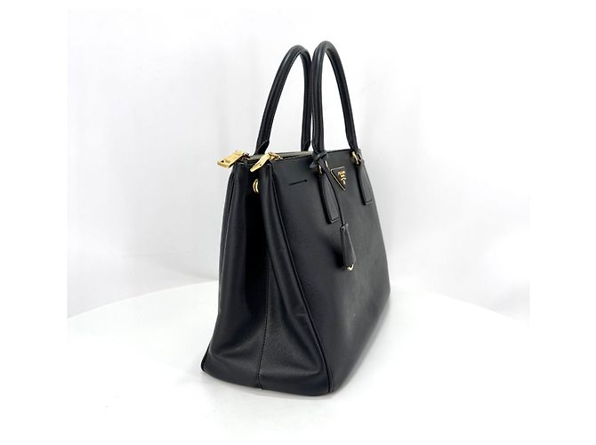 Prada Borsa Tote Saffiano Lux Borsa a Tracolla Nera Nero - vista 7
