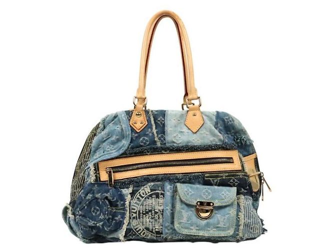 Louis Vuitton Denim Monogram Bowler Multicolore - vista 3