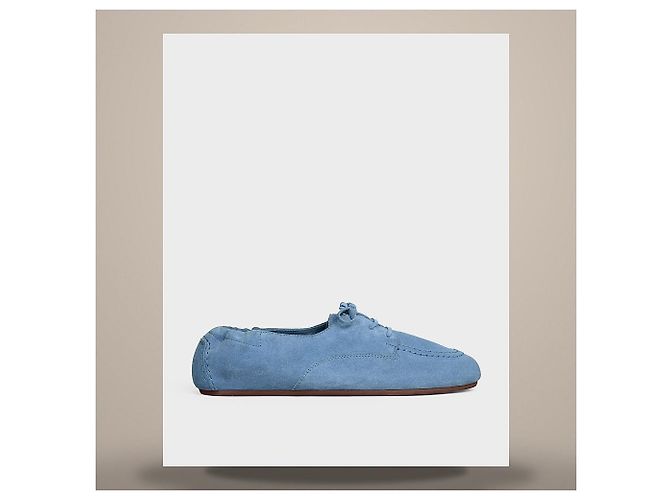 Céline Mocassins à lacets Adam en veau daim Dusty Blue - vue 2