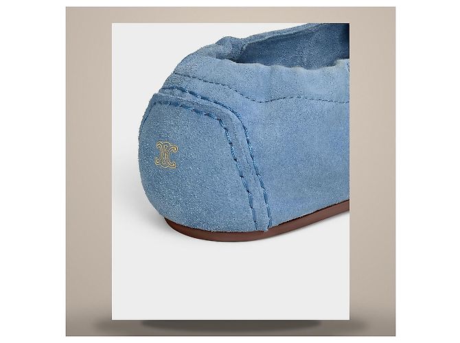 Céline Mocassins à lacets Adam en veau daim Dusty Blue - vue 6