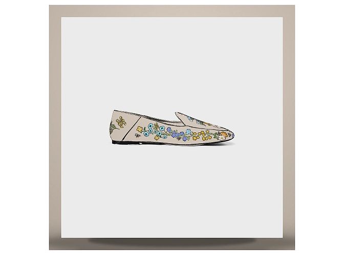 Céline Mocassins à lacets Adam en veau daim Dusty Blue - vue 7