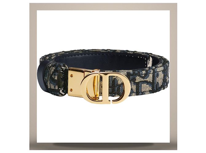 Dior Cinto Reversível Blue Smooth Calfskin Oblique Jacquard - vista 3